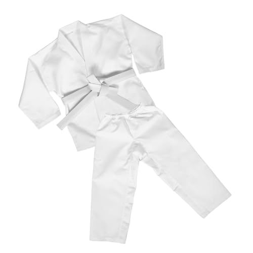 Uniforme de karaté Healvian en polyester blanc résistant avec coutures renforcées