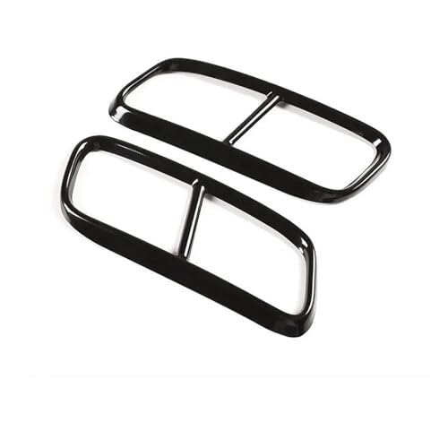Puntas de Escape Punta De Escape Para Q7 2016-2019, Acero Inoxidable Plateado, 4M, Embellecedor De Escape Trasero, Adhesivo Para Silenciador Accesorio Para Coche Puntas de escape(Black)