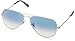 Ray-Ban RB3025 Aviator Occhiali da Sole Unisex Adulto, Colore Argento, Lenti Blu sfumato chiaro, 55 mm