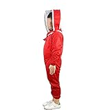 Cjcaijun Kinder-Ganzkörper-Bienenzucht Anzug, Bienenzucht Anzug for Kind, Biene Imker Klage mit Self Supporting Veil Hood for Kinder (Color : Red 150-160CM)