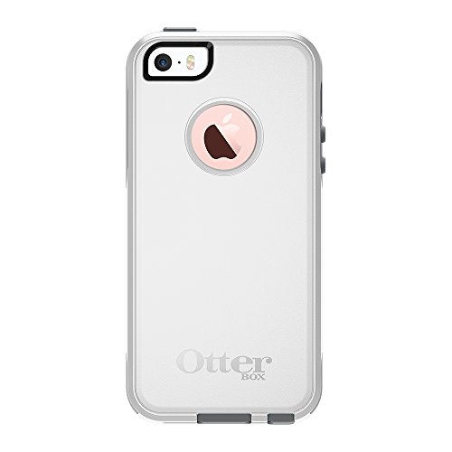 OTTERBOX Commuter Series Case for iPhone SE (1st gen - 2016) and iPhone 5/5s - Retail Packaging - Glacier (White/Gunmetal Grey)