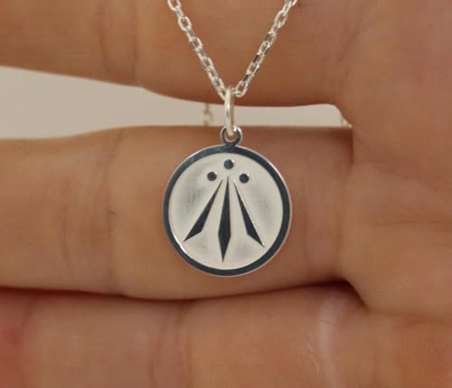 Pendentif pièce celtique gravée Awan argent 925, cadeau mixte idéal