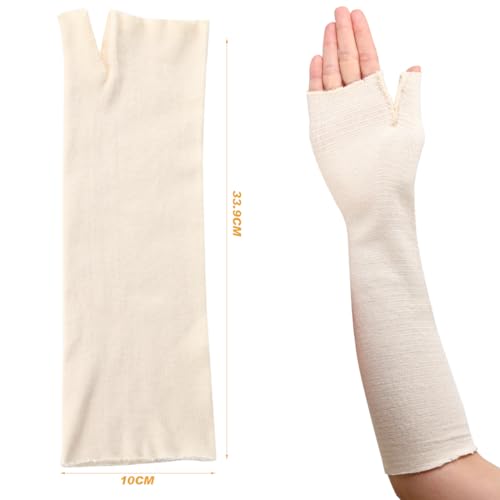 4 Pcs Hand Socks for Splint Elastic Stockinette Tubing Wrist and Thumb Spica Wrap Liner for Under Brace for Women Men (3.9 x 13.3 Inch) - Image 3