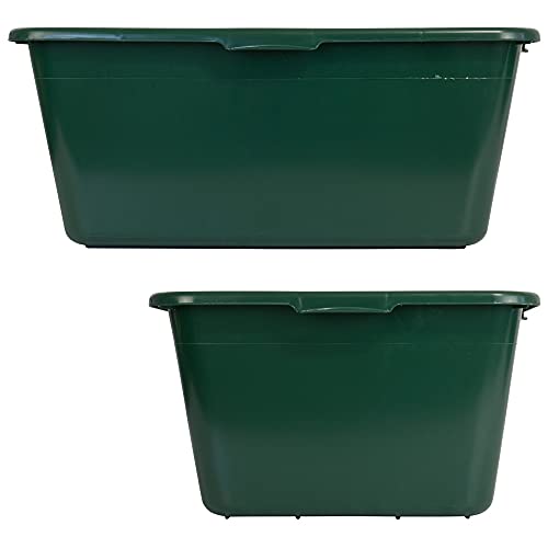 Petigi Wildwanne Futterwanne Mörtelwanne Kunststoffwanne Wassertrog Wasserbehälter 65 L / 90 L Grün Lebensmittelecht Multiwanne, Anzahl:1, Liter:90 L