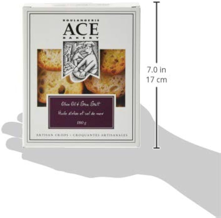 ACE Bakery Premium Crackers, Olive Oil & Sea Salt Large Crisps