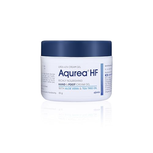 Image of AQUREA HF Cream Gel 40% - High-Strength Urea Formula for Hyperkeratotic Skin, Corns, Calluses, Cracked Feet & Thickened Nails - with Glycerin, Aloe Vera & Tea Tree Oil - 50gm