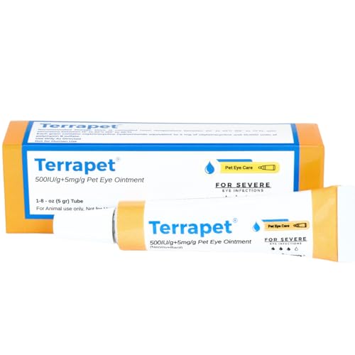 TERRAPET Pet Eye Cream Health for Dogs, Cats, Cattle, Sheep, Horse, Bird 1/8 oz /5gr, 1 Tube