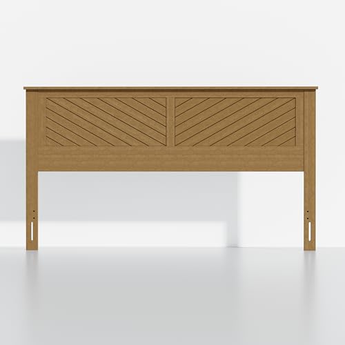 ComfIQ Serene King Size Diagonal Panel Headboard in Stained Pine