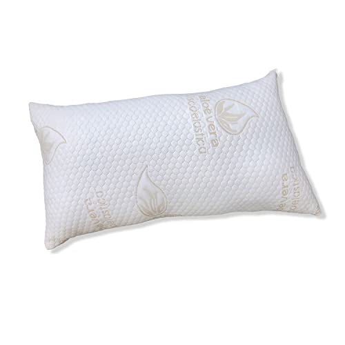 Wagtail - Almohada de Fibra Hueca Aloe Vera con Copos visco de Alta recuperación, antialérgico (40x70 cm) Cover