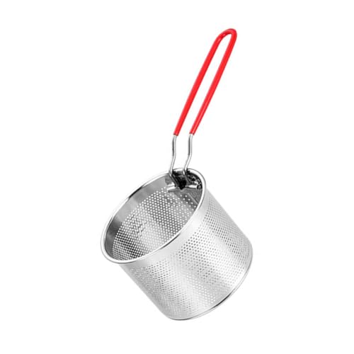 Gatuida ステンレス製深型フライバスケット 揚げ物用油切り網ご 多用途家用揚げざる 耐錆性と再利用可能設計 揚げ物の油切れが速く清潔維