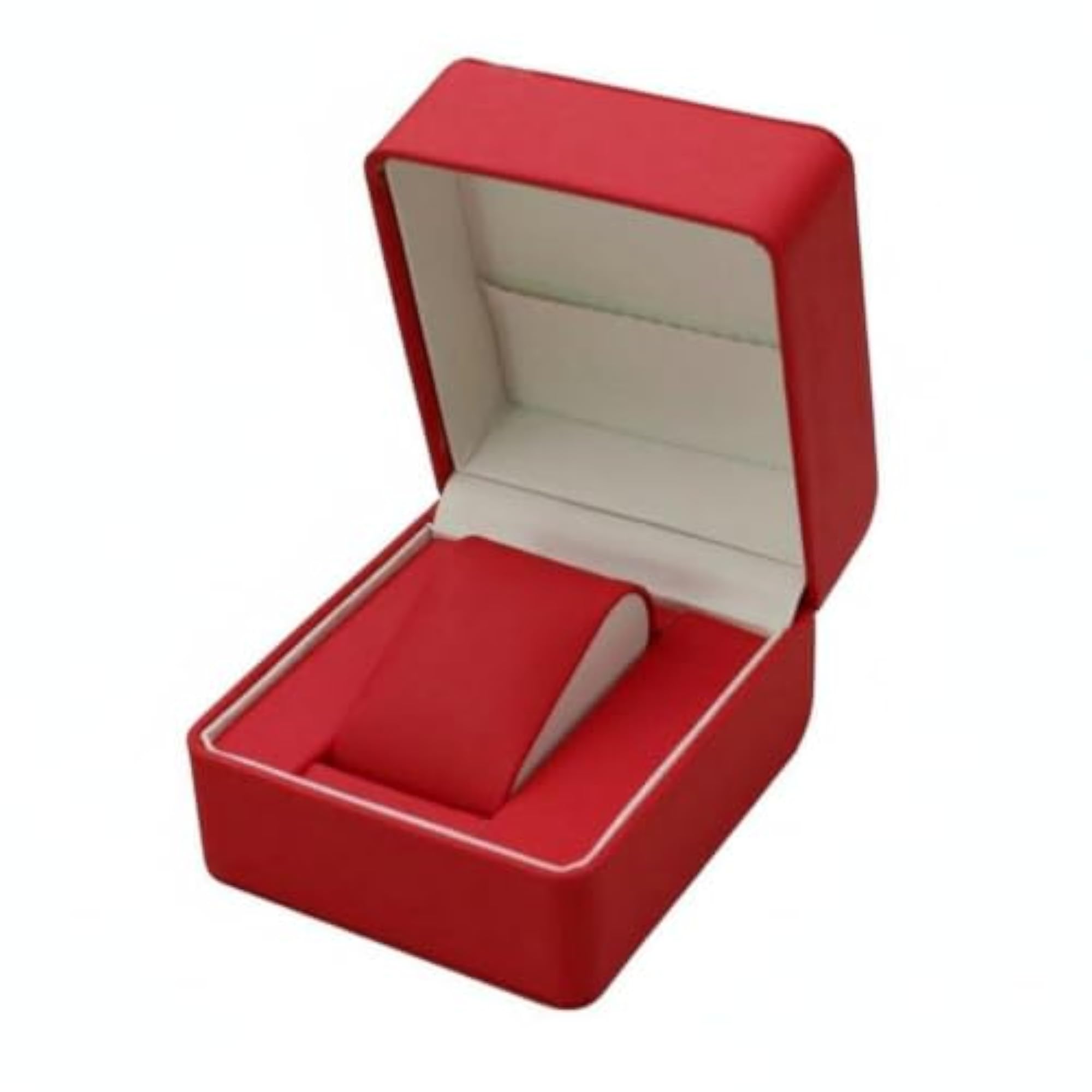 PU Leather Watch Case with Hinged Lid for Gifting