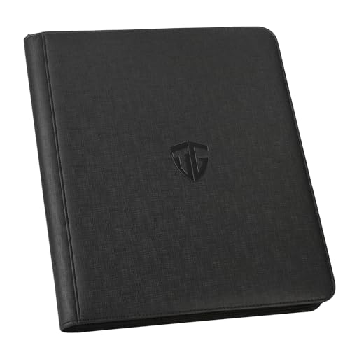 TCGUARD Toploader Binder,Holds 216 Toploaders,9 Pocket Top Loader Binder with Sleeves for 3