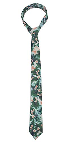 Image of Kebocis Mens Skinny Cotton Floral Tie for Men