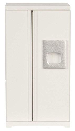 Town Square Miniatures Miniatura para Casa de Muñecas 1:12 Escala Mueble Cocina Blanco American Frigorífico