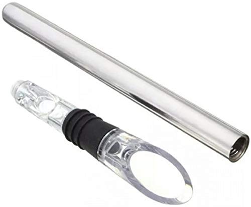 Bastão Resfriador De Vinho Bico Aerador Decantador Inox Bar