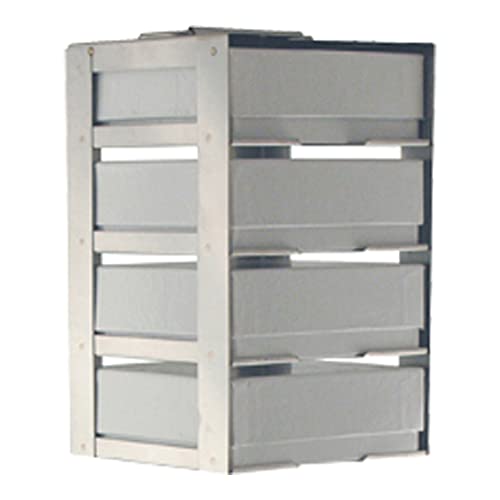 Freezer Rack Solutions USA CF-4-2-100 Chest Freezer Rack with Box & Divider (100 Cell), 4 Box