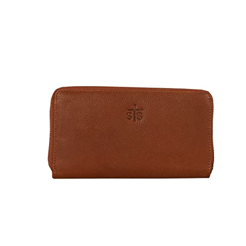 Sts Ranchwear Women's Compact Multi-Function Leather Kai Collection Audie Wallet Bag, Tan #TOP1