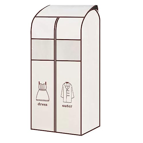 Storage Bags for Clothes,Hanging Garment Bags for Closet Storage Bottom Enclosed Made of Non-woven Fabric with Clear PE Windows, Three-dimensional Waterproof and Dustproof，Wardrobe Closet for Hangin - Main Image