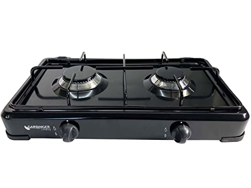 GARDINGER Campingkocher Duo base schwarz zweiflammig Propankocher Gaskocher...