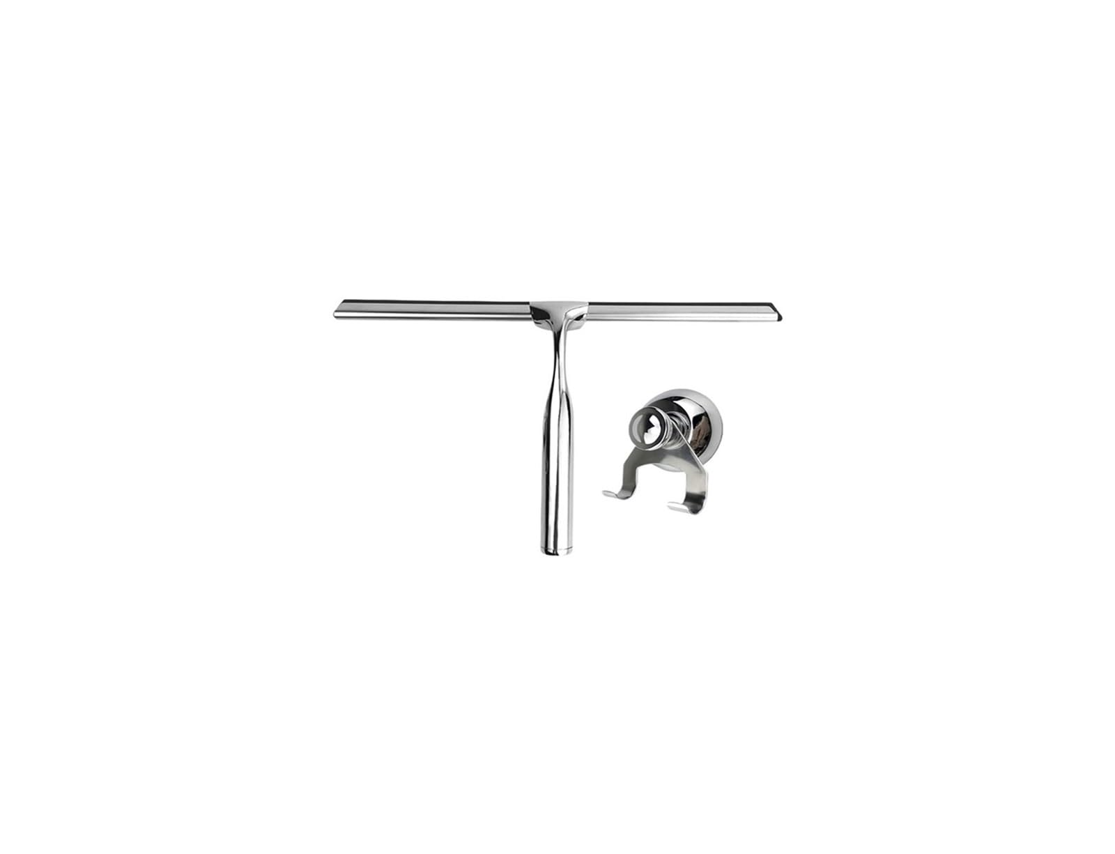 FGJsfhrDTU Silver Stainless Steel One-Sided Squeegee with Hook, 250x170mm