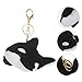 PartyKindom Plush Whale Keychain Hanging Bag Pendant Soft Stuffed Whale Plush Keychain Cute Ocean Animal Charm with PP Cotton Material