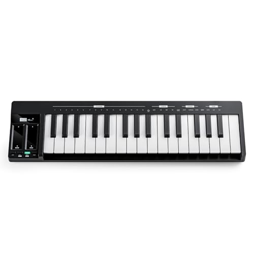 Donner KB-32M Tragbarer MIDI-Keyboard-Controller – 32 Tasten, mit Magnetischem Snap2Connect (S2C), OLED-Display, USB/MIDI & DAW-Software