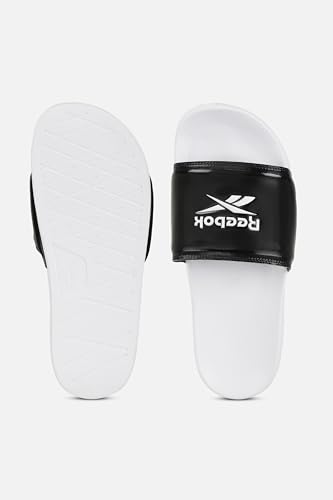 Image of Reebok Men's Slides EVA Cushioned Lightweight Comfortable Slippers for Men | Cushion Sole Chappal | Daily Use, Home & Travel | AG Sole Slide