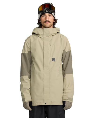Volcom Men's Standard Primry Recycled Insulated Snowboard Jacket – 10K Waterproof Breathable, Moss...