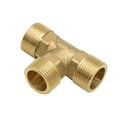 Divisor de agua en T 3/4 de plomería con conector roscado para unión de tuberías 2