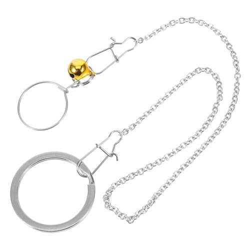 BESPORTBLE 4 Sets Parrot Training Collar Chain Bird Harness Chain Parrot Neck Ring Bird Leash