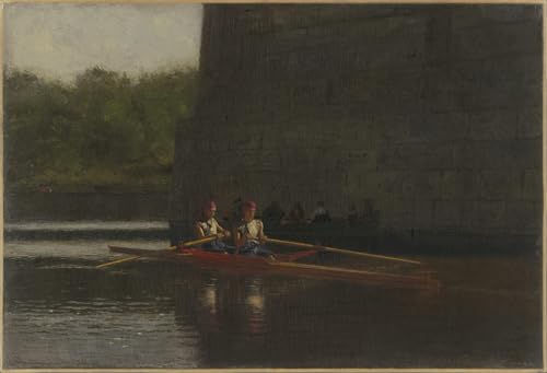 Peinture poster sur toile RZHRHJES Les Rameurs Eakins - Tableau art abstrait 60x90cm maison