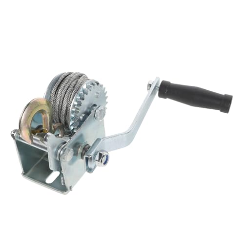 STOBAZA Heavy Duty Hand Winch Trailer Winch with Steel Cable Compact Portable Design for Easy Transport and Versatile Lifting Applications