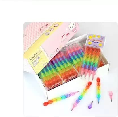 Homeoculture 48 Colourful Pearls Moti Design Non-Sharpening Stacking Pencil for Kids, Birthday Party Return Gifts Pencil (Set of 12, Multicolor, Rainbow) (B0BLQMPQTT) Amazon Price History, Amazon Price Tracker