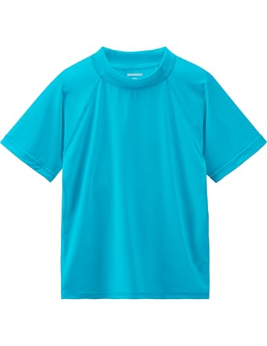 Image of Boy's UPF 50 Rash Guard Swim Shirts Short Sleeve Sun Protection SPF Fishing Surfing Water Beach Shirts Quick Dry
