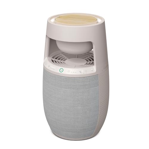 Image of Homedics Natura Air Purifier for Home, Bedroom & Office, True HEPA Air Cleaner with Activated Carbon Air Filter, Smart Air Quality Sensor, Auto Mode, Sleep Mode, Timer, Odor Reducer, Aromatherapy Tray