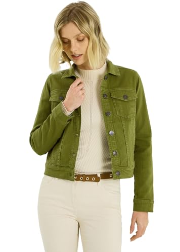 Veste en jean femme avec boutons métal et poches poitrine