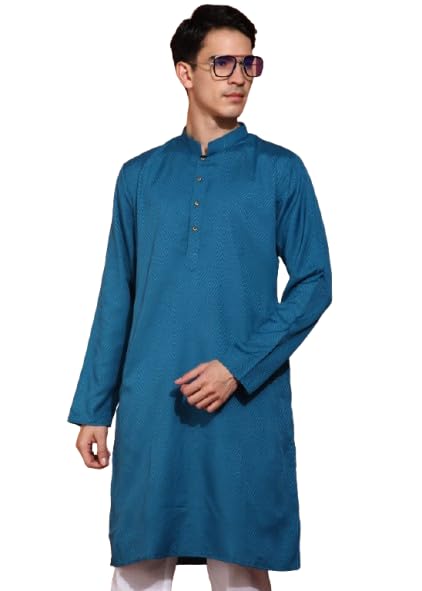 swagg india Men's Traditional Kurta, Casual Ethnic Wear Solid Straight Kurta-picture-11