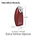 Hamilton Beach Electric Automatic Can Opener with Auto Shutoff, Knife Sharpener, Cord Storage, and SureCut Patented Technology, Extra-Tall, Red