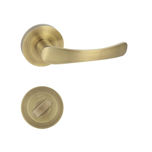 Domino Lot de poignées de porte Nova-r M3 Bronze WC/salle de bain