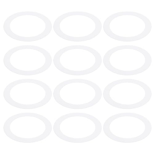 PATIKIL Anillos de Ajuste para Luces Empotradas ID 3.19' OD 4.53' 12 Piezas Anillos de Ajuste Metálicos para Cubrir Techo Pared Luces Empotradas LED Acabado Mate Blanco