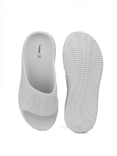 Image of hummel TEXTURE SOFT Men's Classic Ultra Soft Sliders /Slippers with Cushion FootBed for Adult Comfortable & Light Weight Stylish & Waterproof & Everyday Flip Flops & Chappals for Gents /Boys