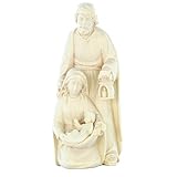 Explorez la grâce et l'unité de la Sainte Famille avec cette statue en bois de 15 cm. Une œuvre sacrée qui évoque l'amour divin au sein de la famille.
