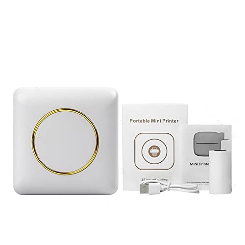 Image of Mini Adhesive Label Printer Portable Thermal Bluetooth Printer Photo Printing Pocket Printer 58mm(White A Printer)