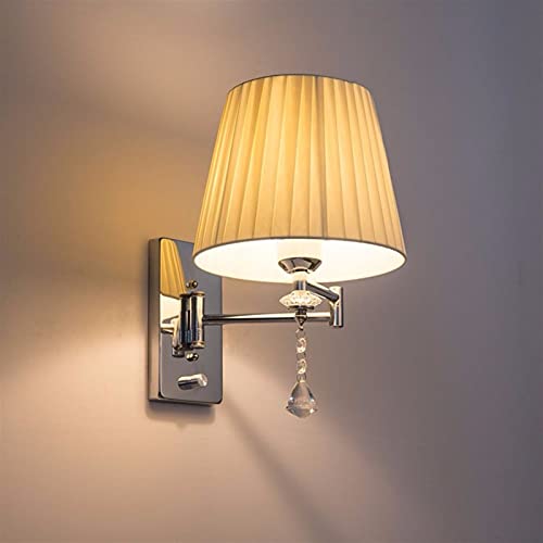 Aplique de pared de cristal moderno con casquillo E27 para dormitorio y baño
