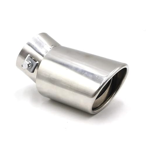 Cache tuyaux d'échappement coudé argenté pour voiture de diamètre inférieur à 58 mm