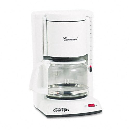 12-Cup Commercial Automatic Drip Coffee Maker, White (CCECC120)