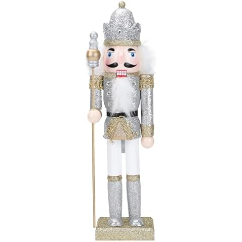 Amosfun Wooden Nutcracker Christmas Figurine Cover