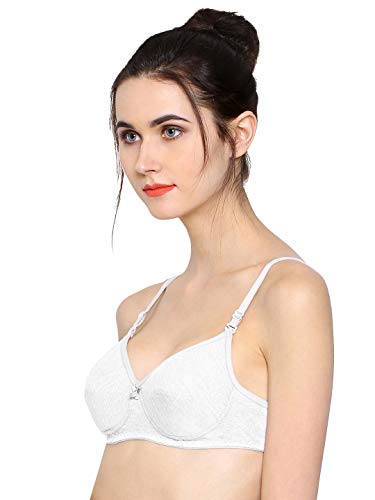 Image of SONARI 0015 Women's Light Padded Cotton Bra | Wire-Free, Medium Coverage, Sewn-in Bump for Natural Lift