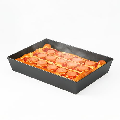 Blue Steel Detroit Pizza Pan 14x10 (Non-Stick&BPA Free) Heat...