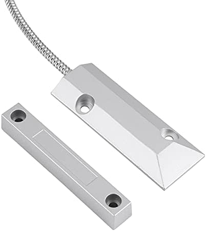 Door Sensor Switch, Wired Metal Door Window Magnetic Sensor Detector Switch Alarm Rolling Door Magnetic Reed Switch Alarm for Home Garage Alarm Security